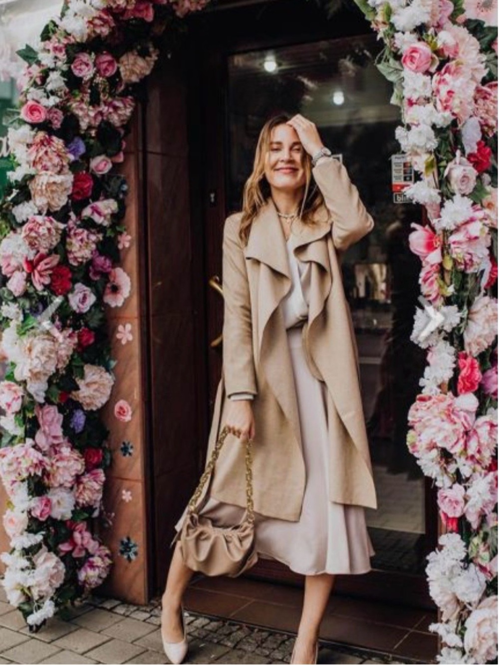 ChicWish FREE MYSELF OPEN FRONT WOOL-BLEND COAT IN SAND